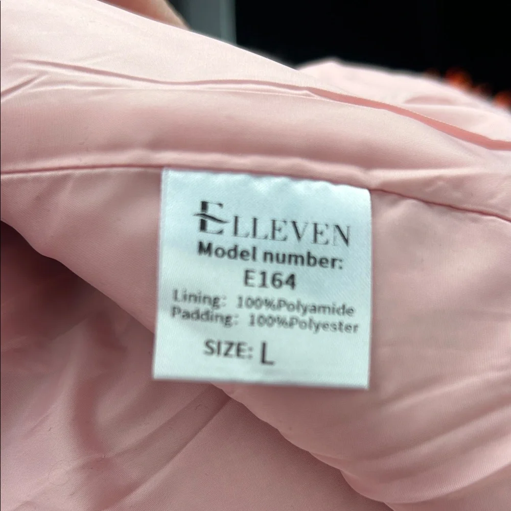 NWT Elleven Women's Pink Double-Breasted Blazer with Gold Buttons Size L - Picture 7 of 7